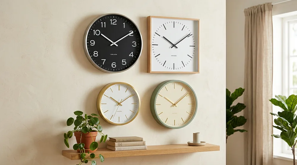 Karlsson Mini Flip calendar clock in olive green