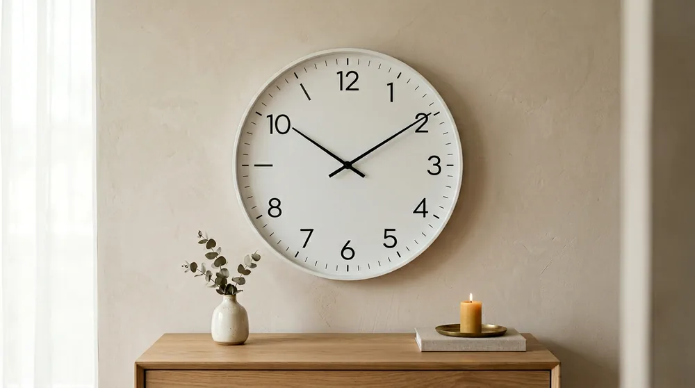 Large 80cm white round minimalist Karlsson wall clock