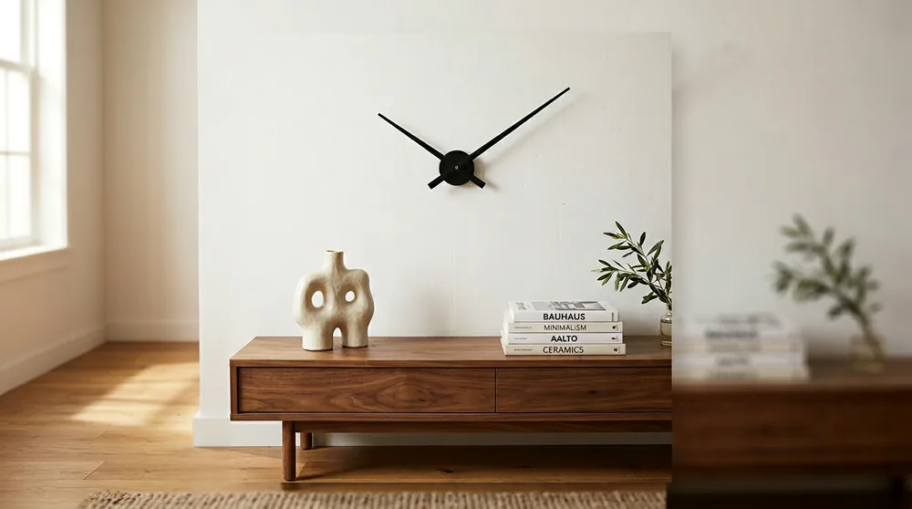 Karlsson Little Big Time slim gold hands on cream wall no dial